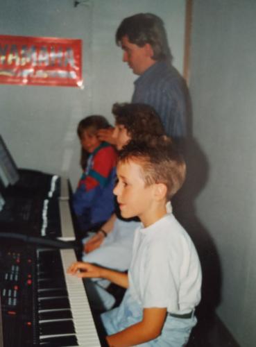 Daniel Schramm in der Keyboardschule 1992